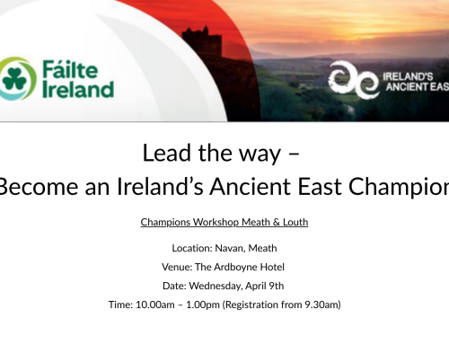 Lead the way – Become an Ireland’s Ancient East Champion